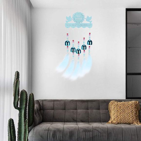 Home Decor Best Wishes Bells Wind Chimes Hanging Ornaments for Farmhouse Hanging - Picture 5 of 11